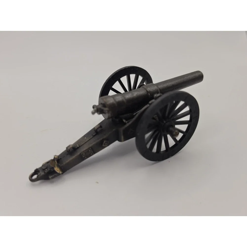 Vintage ‎ Civil War Cannon Miniature Cast Iron plastic wheels / pencil sharpener